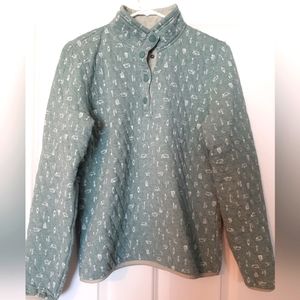 Orvis Outdoor Quilted Snap Sweatshirt Small